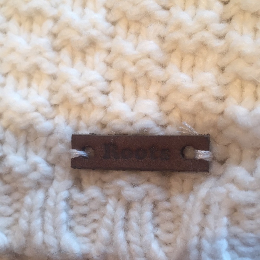 Roots cable knit poncho sweater